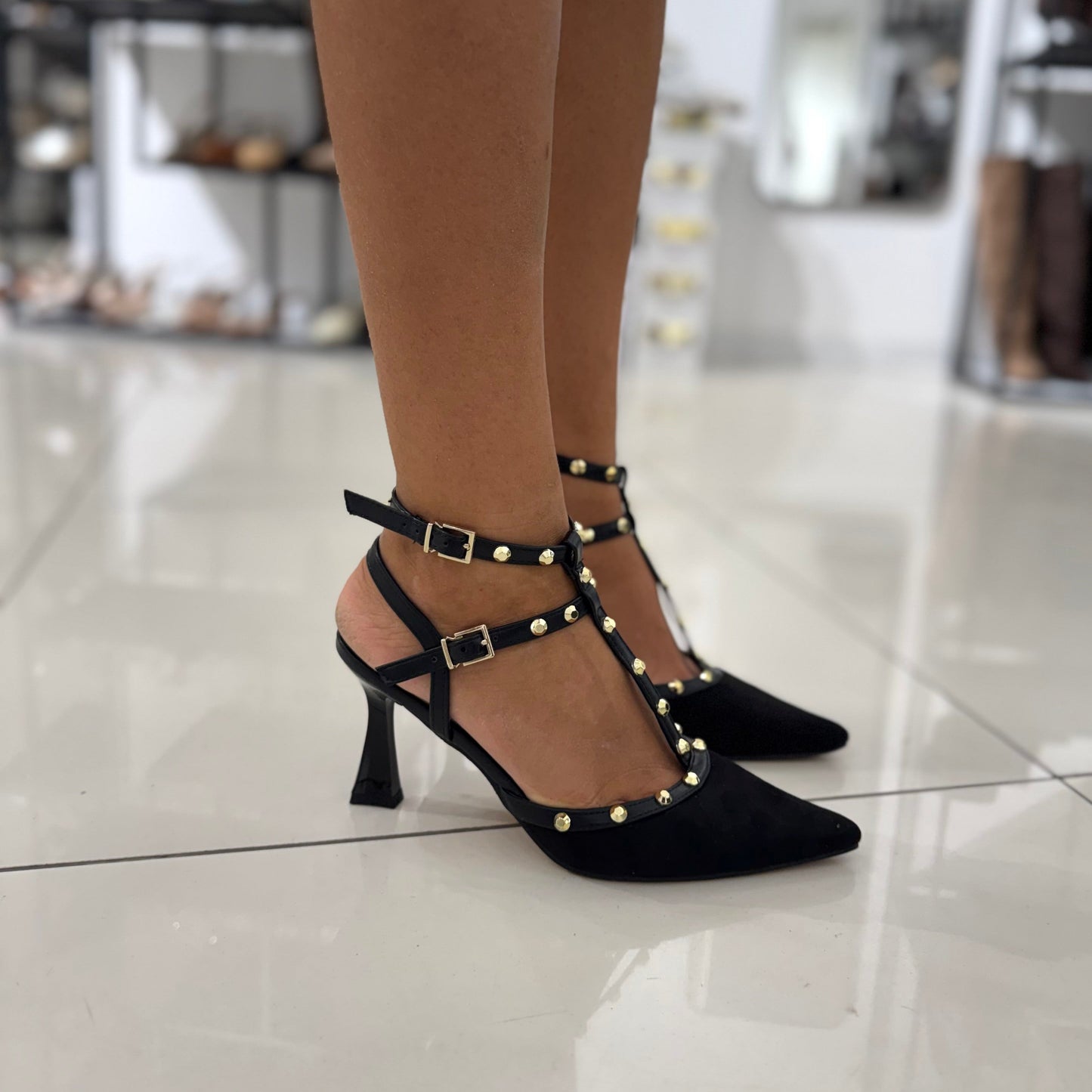 Slingback Kharisma Alcantara Nero