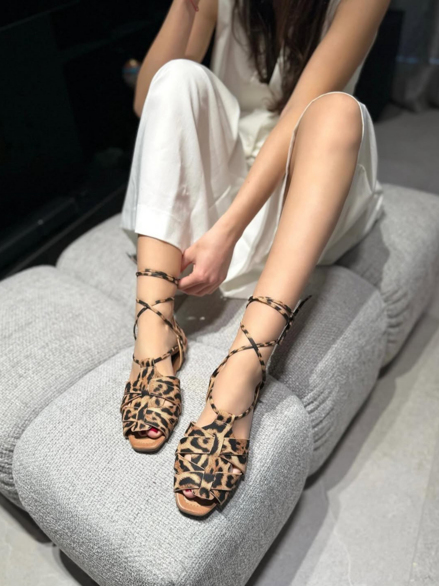 Sandali Bassi Orsola Leopard