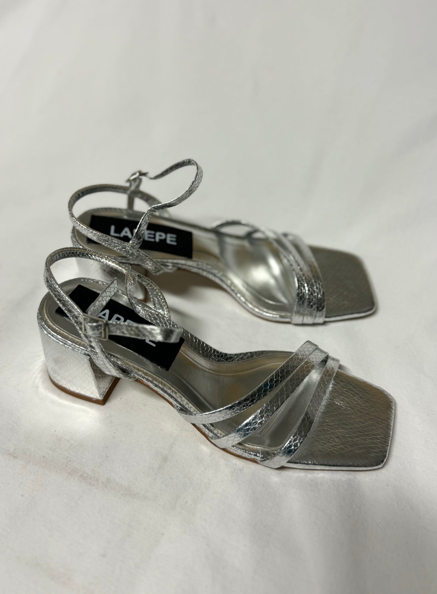 Sandalo Argento tacco 6cm