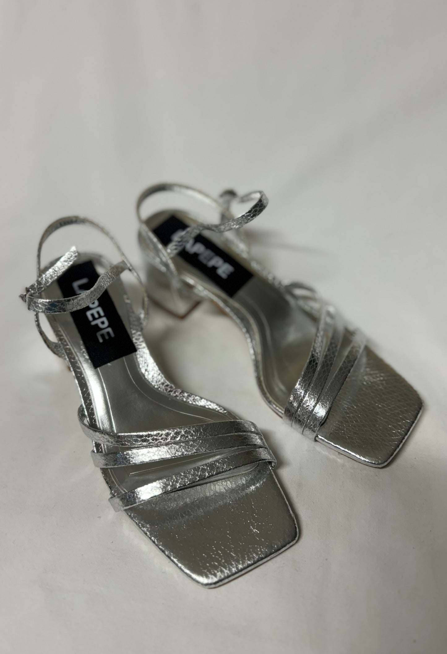 Sandalo Argento tacco 6cm