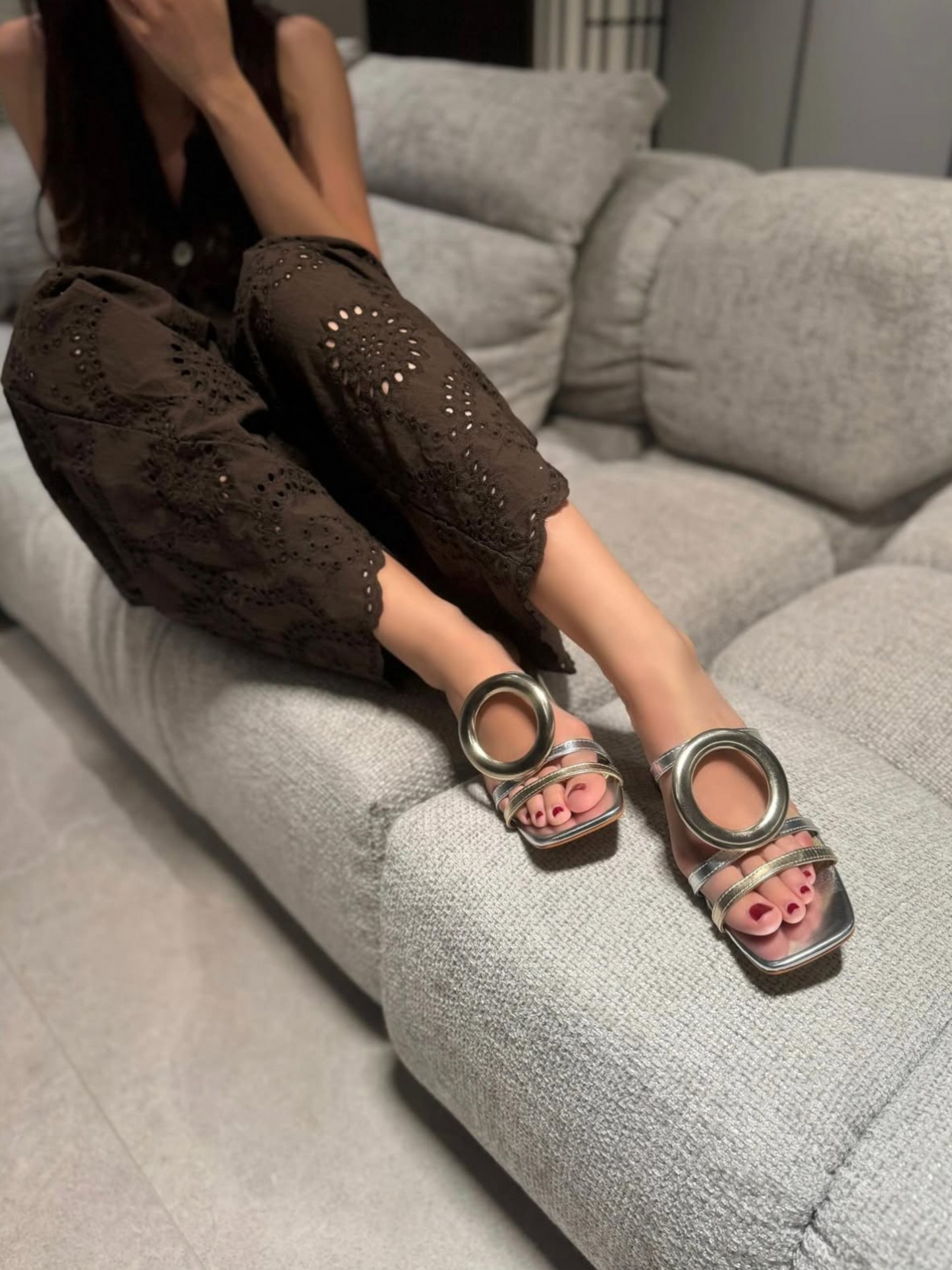 Sandali Romina Silver-Gold