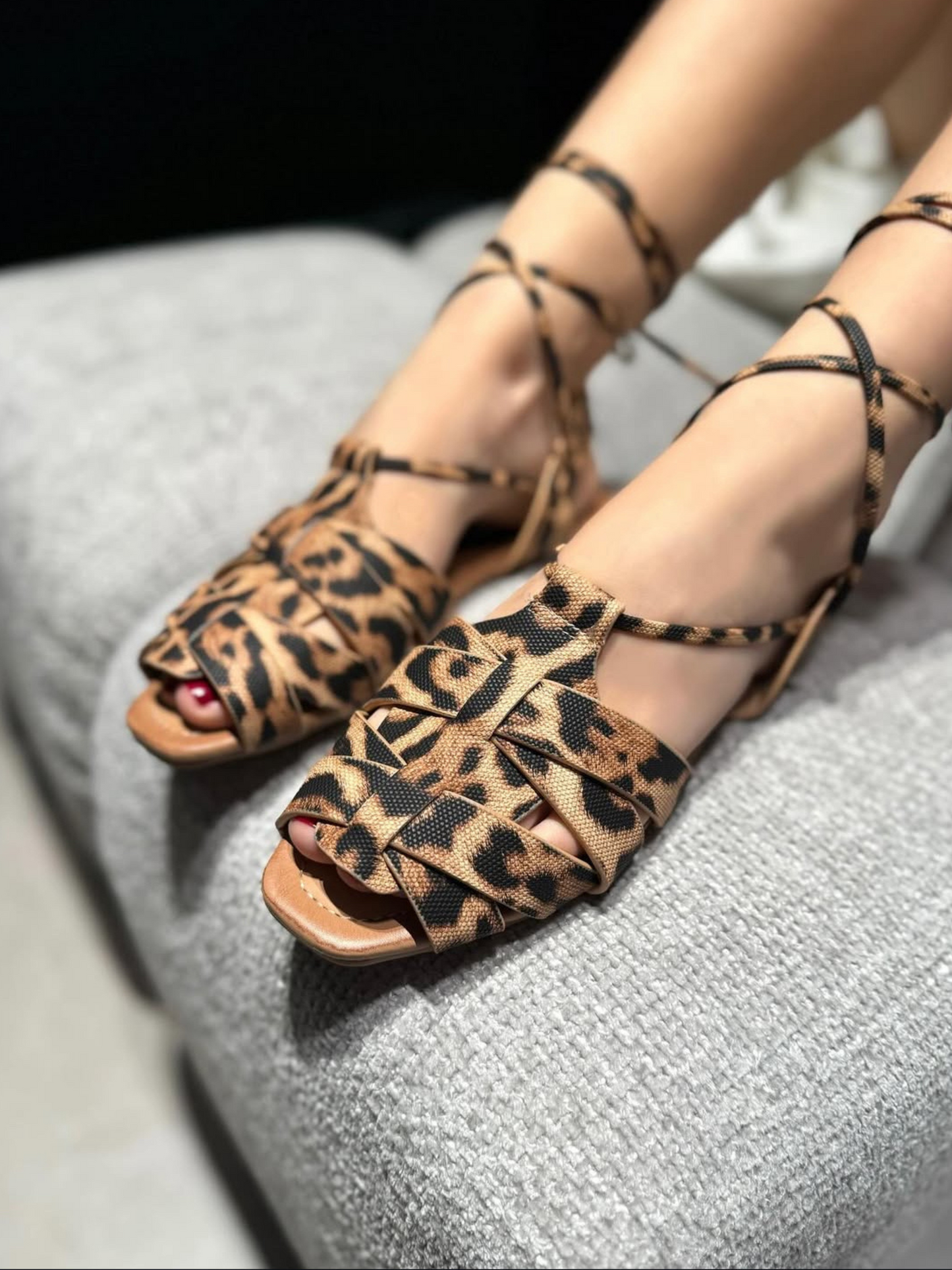 Sandali Bassi Orsola Leopard