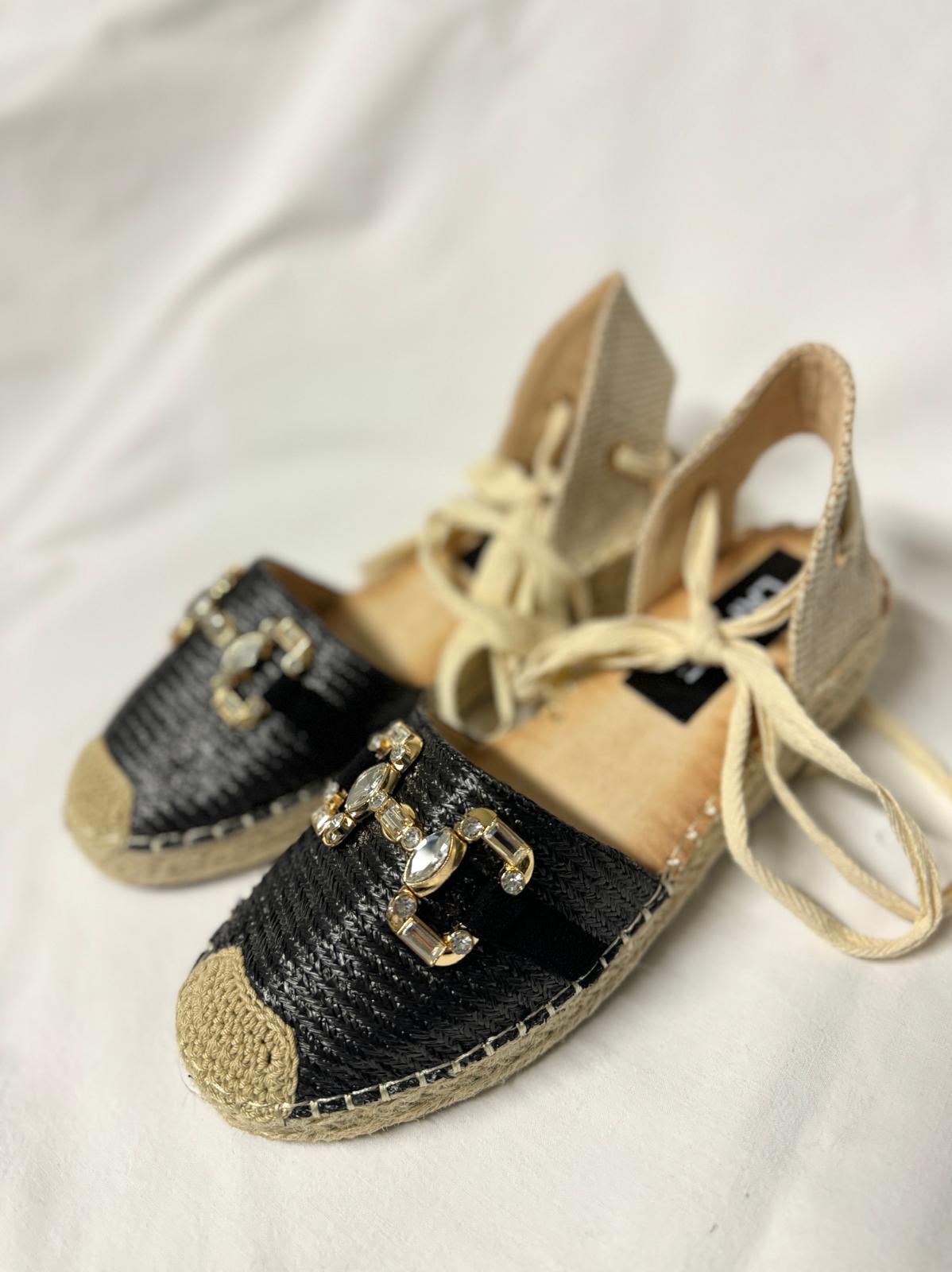 Espadrillas Nera con Fibbia