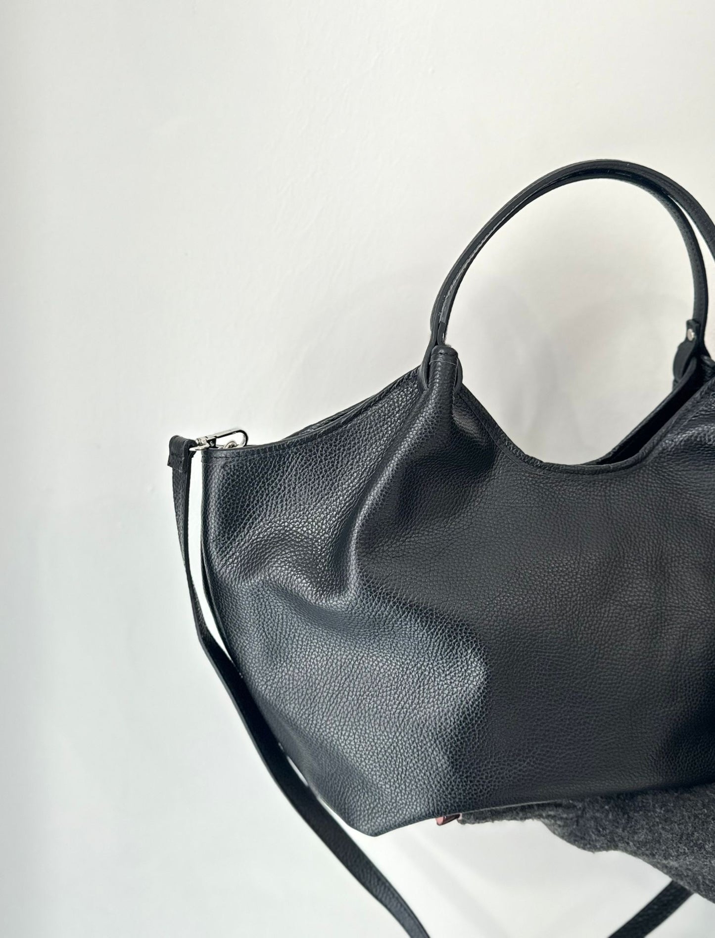 Borsa Anna Nera In Pelle