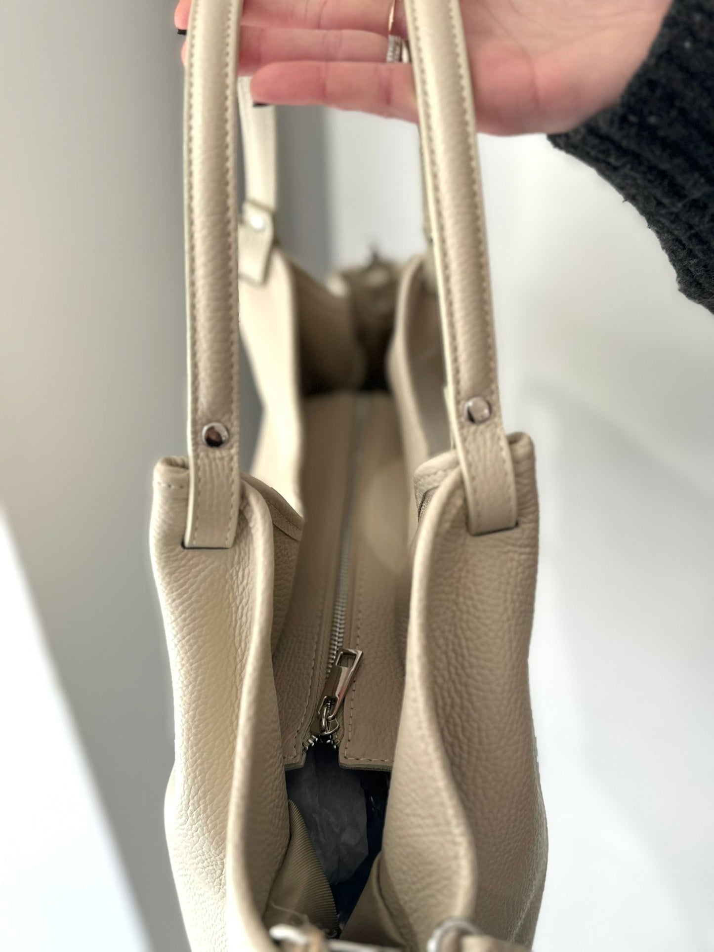 Borsa Anna Panna In Pelle