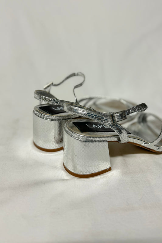 Sandalo Argento tacco 6cm