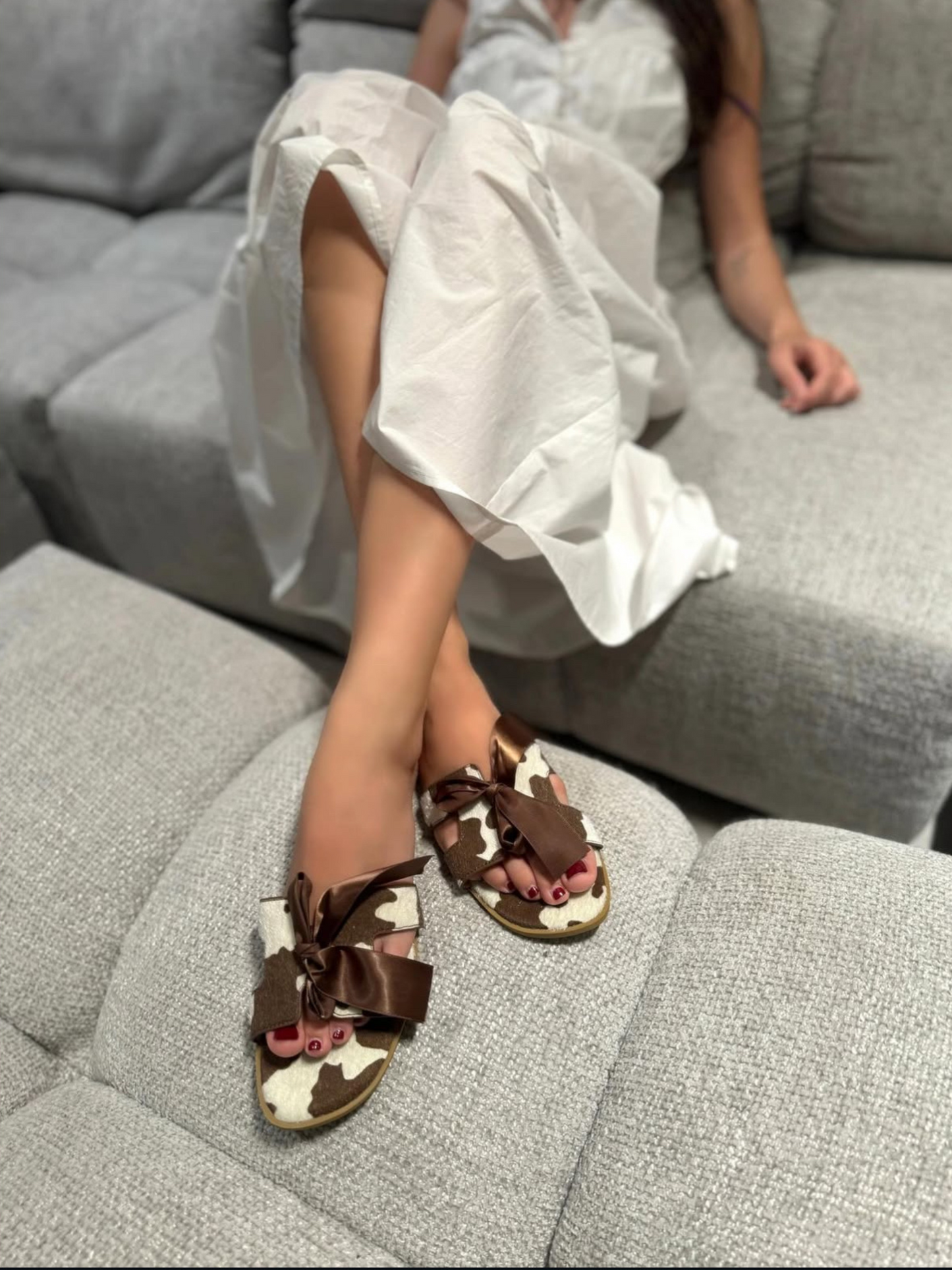 Slipper Cow Brown