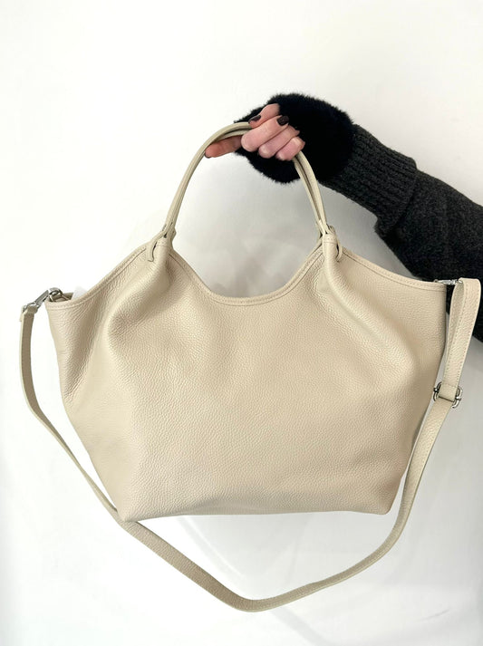 Borsa Anna Panna In Pelle