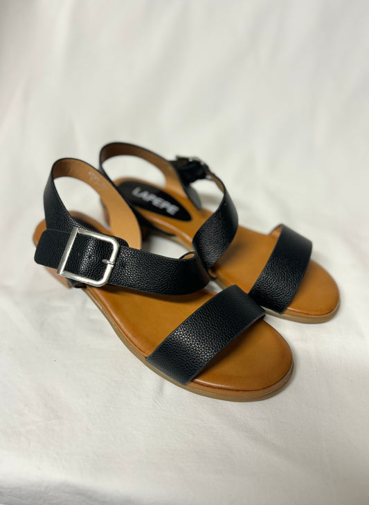 Sandali Black con Fibbia Argento