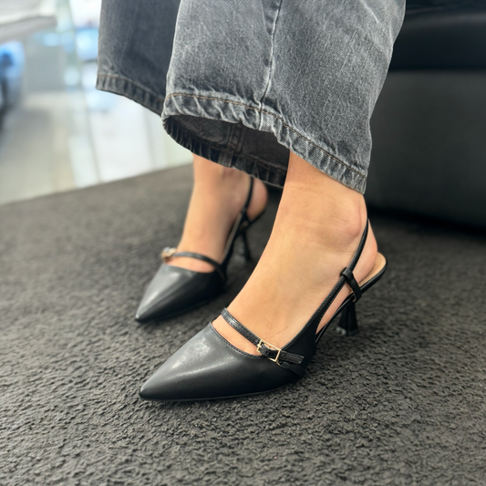 Slingback Angie Pelle Black
