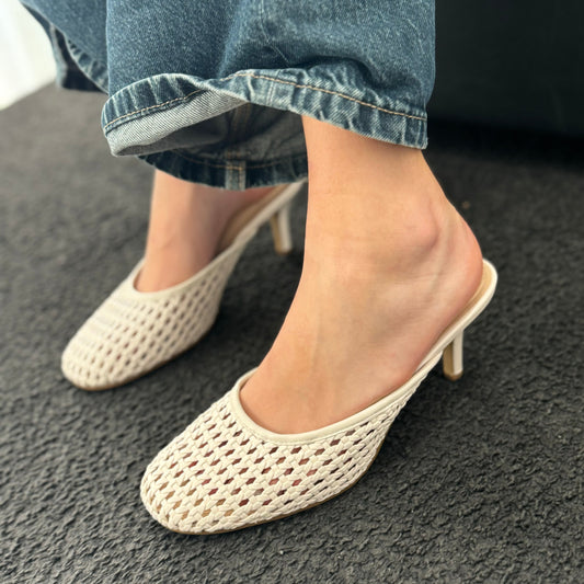 Sabot Nora NewYork Intrecciato Panna