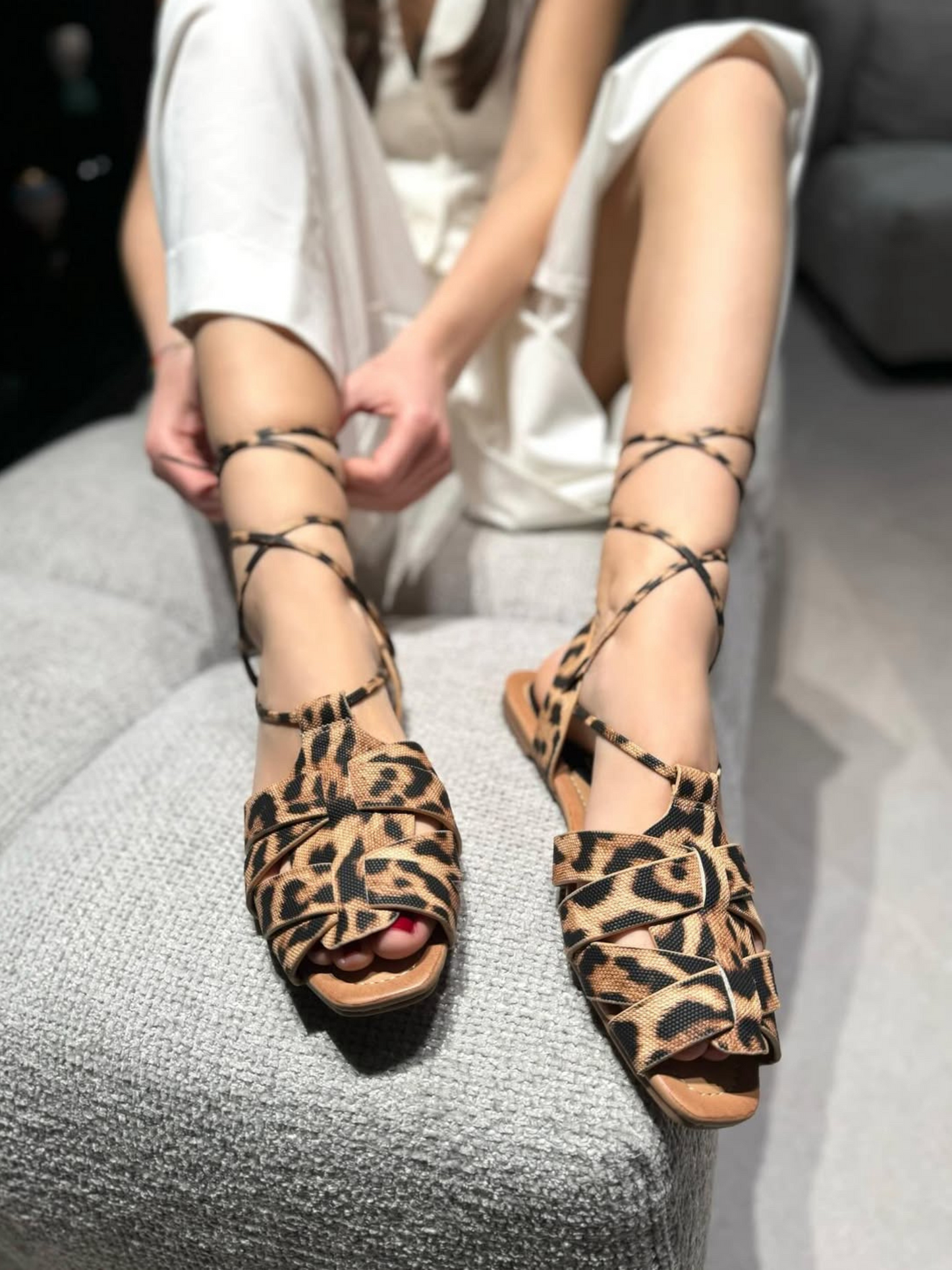 Sandali Bassi Orsola Leopard