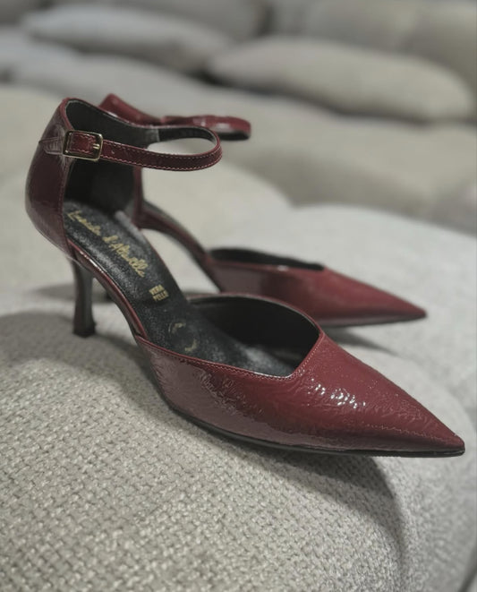 Décolleté Lucrezia D’Altavilla Naplak Wine Con Cinturino