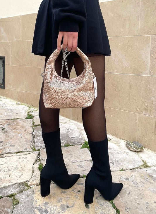 Stivaletto Vanessa Tessuto Nero