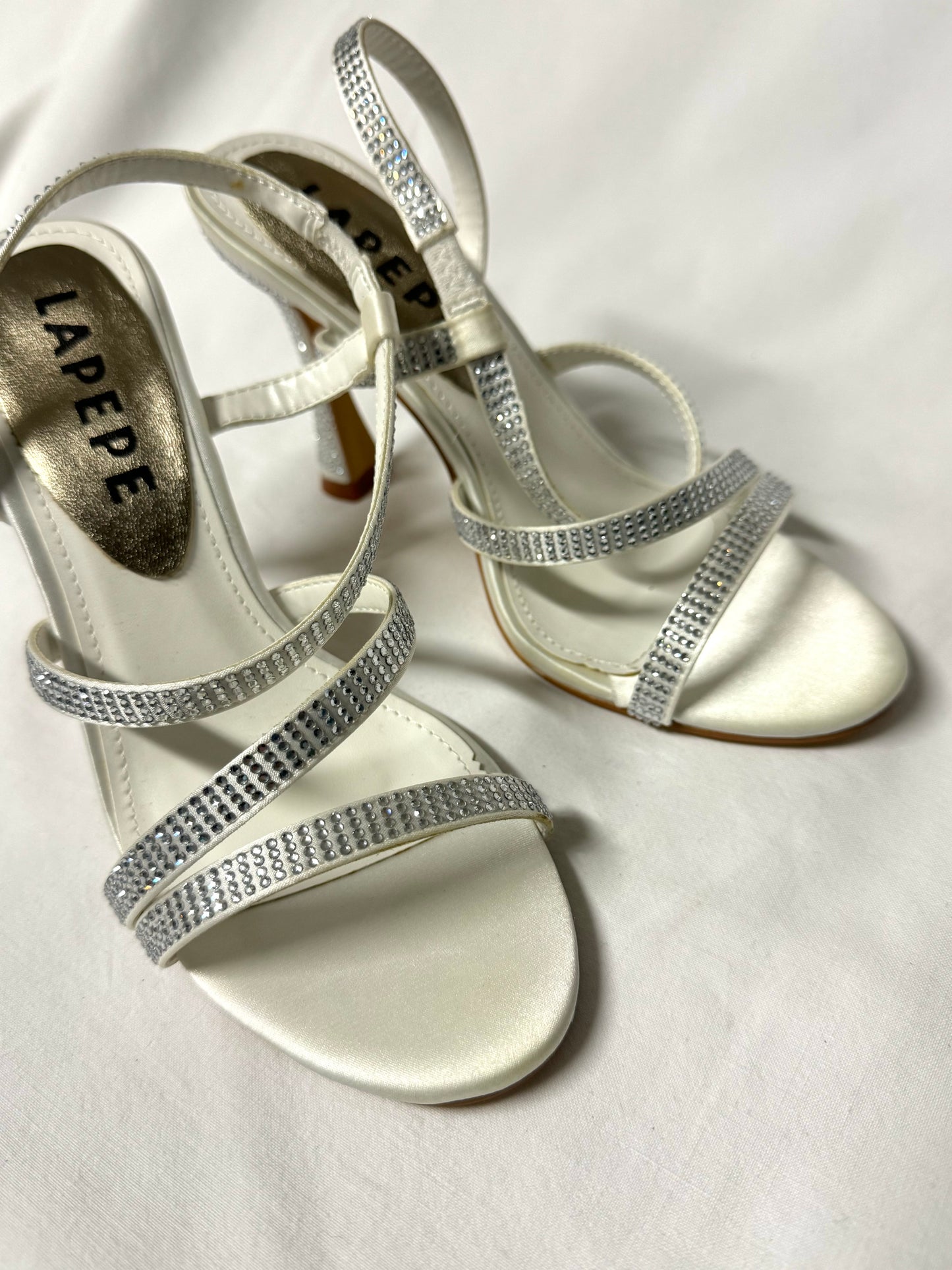 Sandali Con Strass Bianco