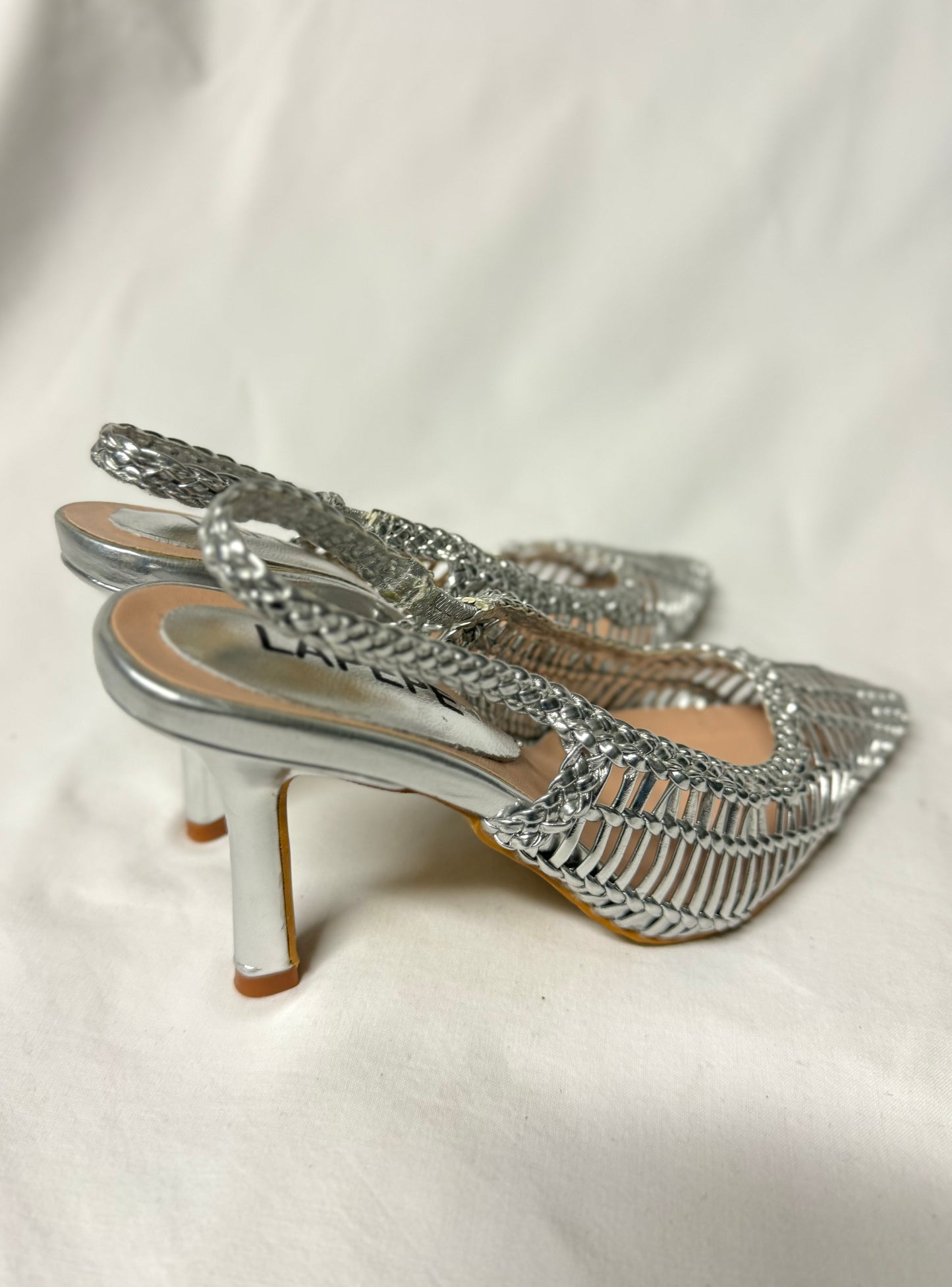 Slingback Argento Retinata