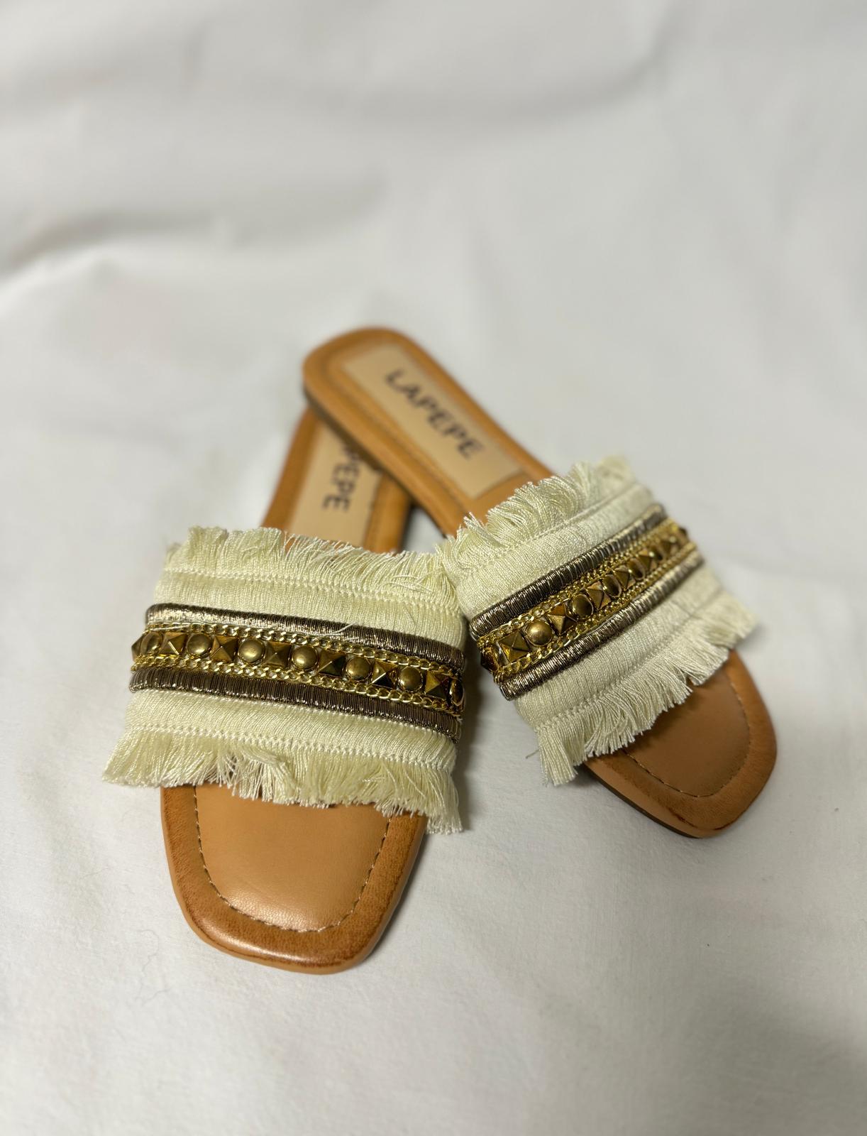 Ciabatta Beige Paglia
