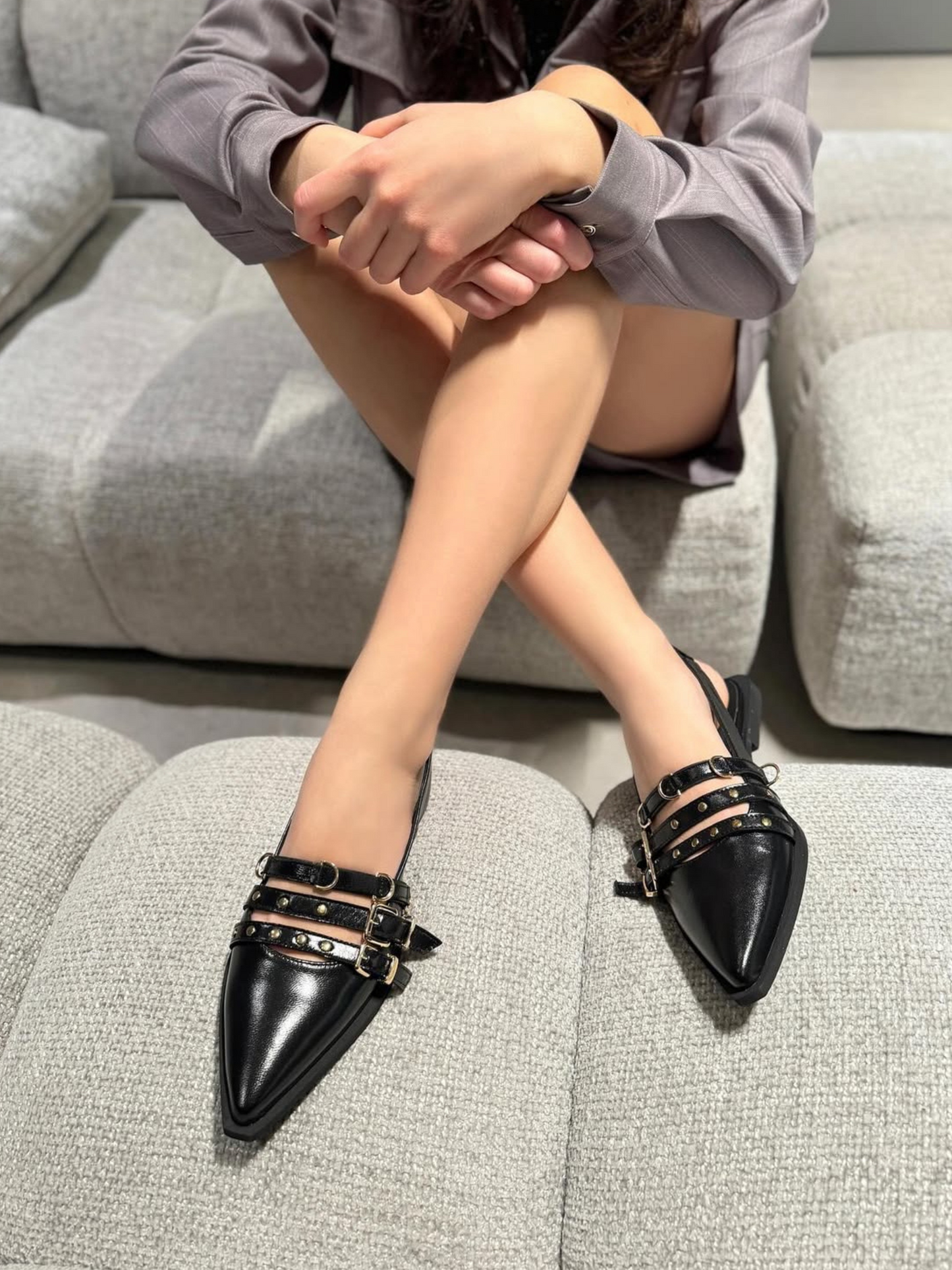 Ballerina Ovyè Nappa Nero