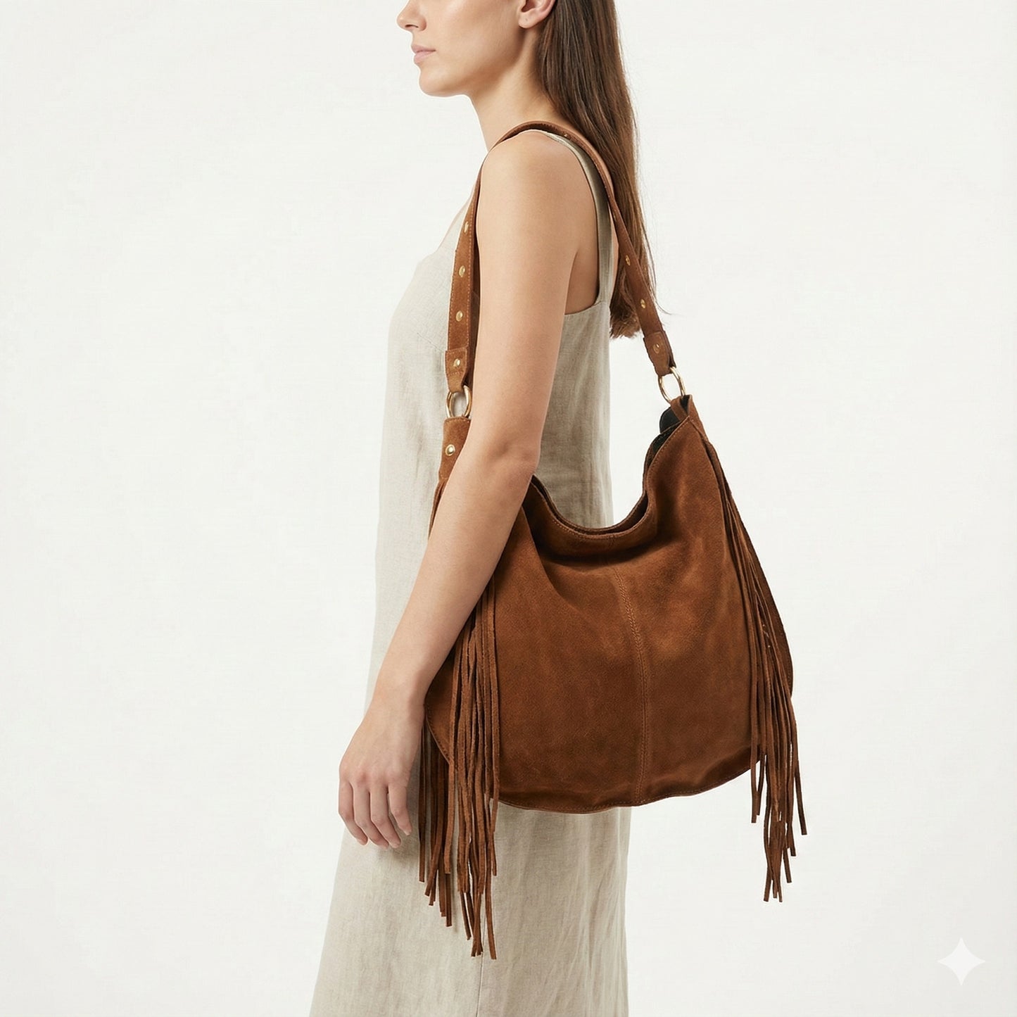 Borsa Sara Brown Vero Camoscio