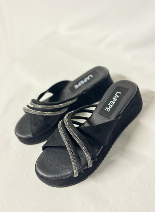 Ciabatta Black Con Gomma 5cm