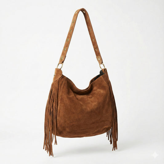 Borsa Sara Brown Vero Camoscio