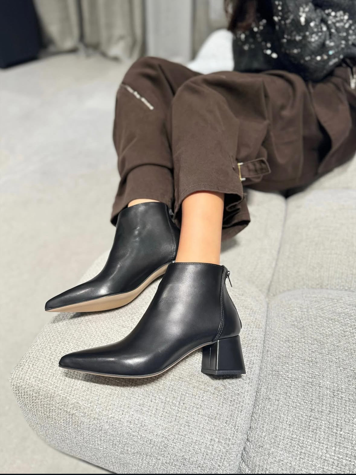 Stivaletto Lia Diva Vera Pelle Black