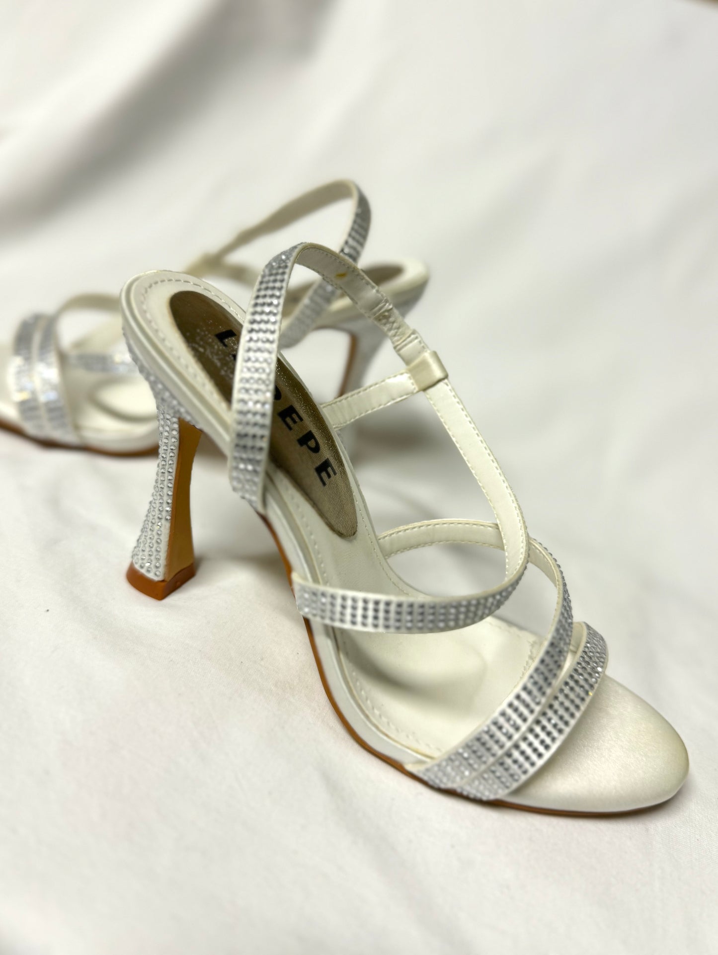Sandali Con Strass Bianco