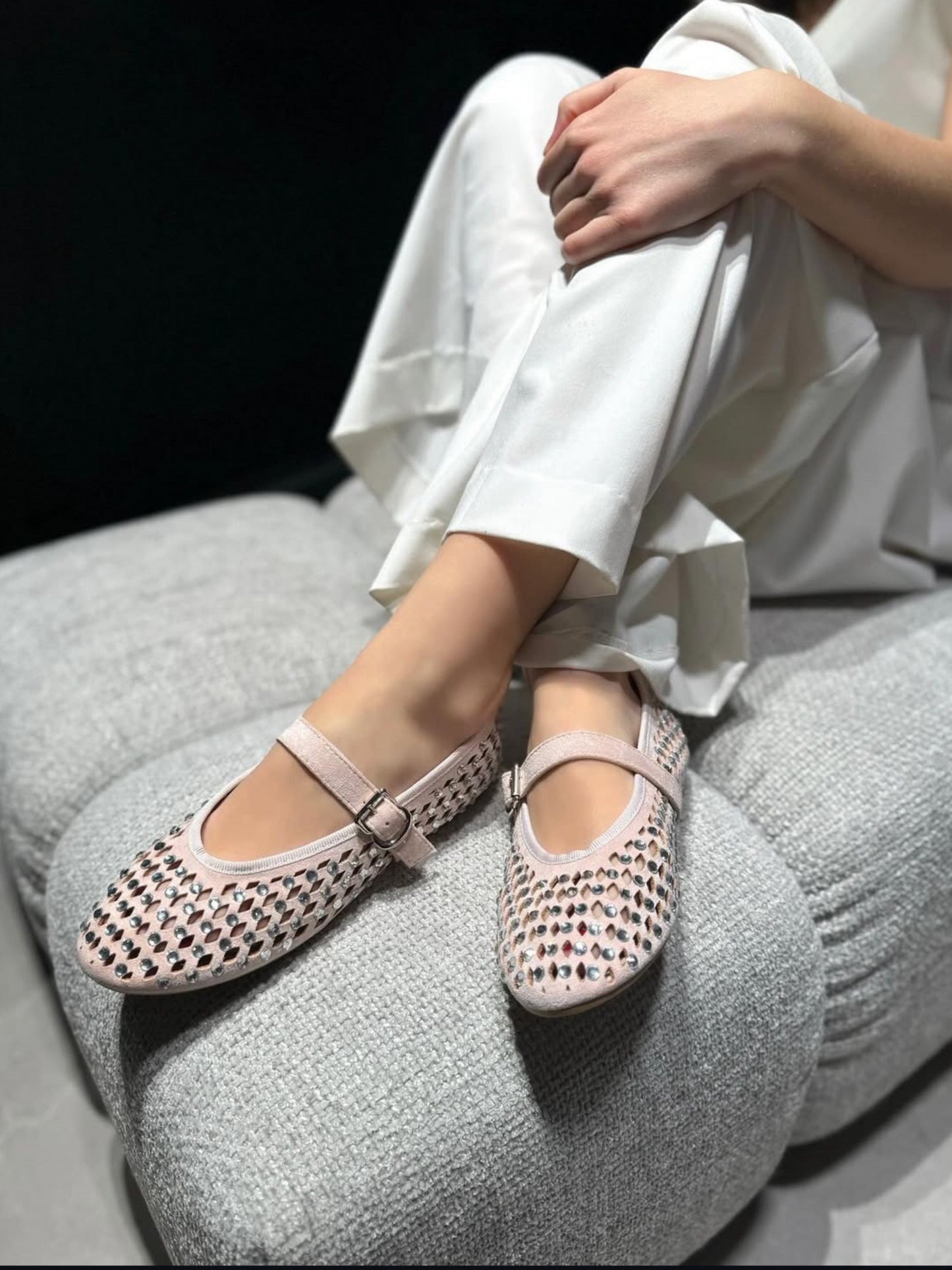 Ballerina Dafne Pink con Strass