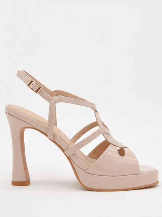 Sandali Azarey con Plateau Vernice Nude