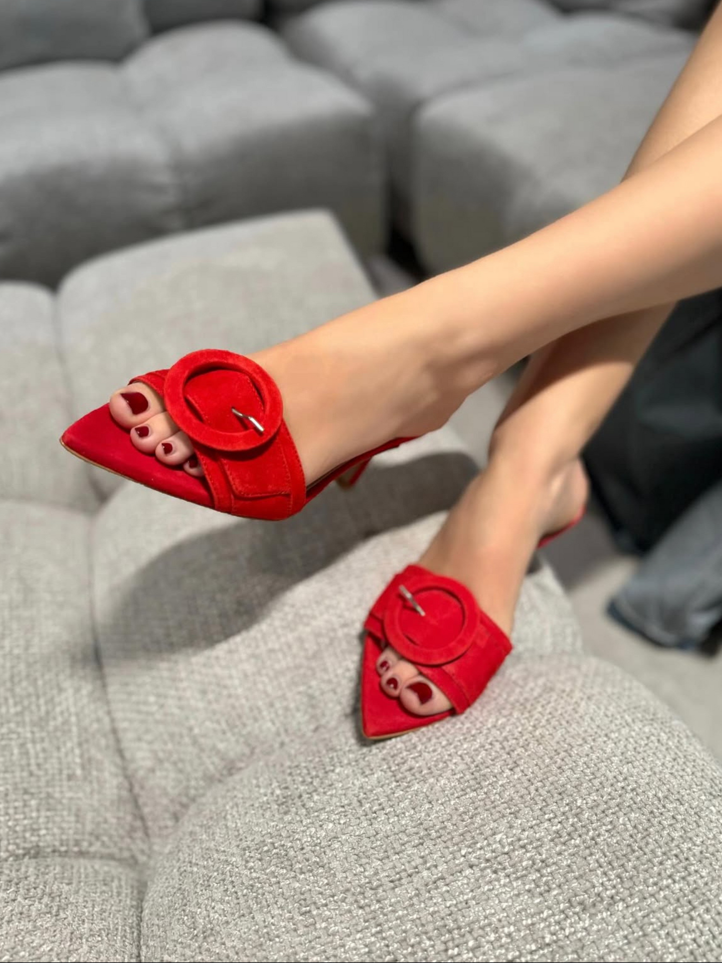 Sandali/Sabot Doop Camoscio Rosso