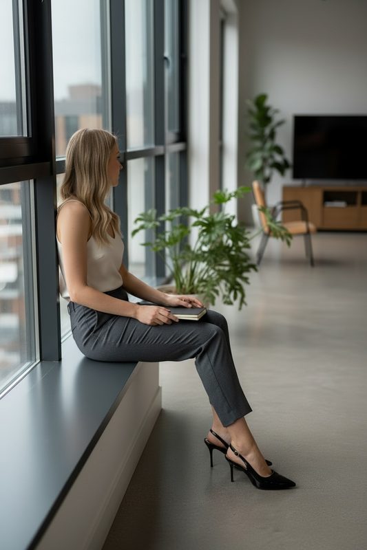 Slingback Anna Black