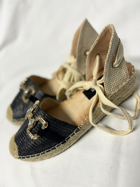 Espadrillas Nera con Fibbia