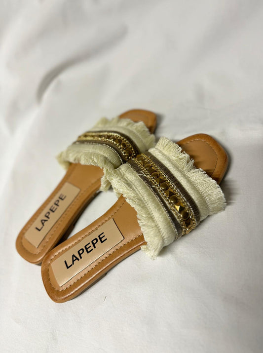 Ciabatta Beige Paglia