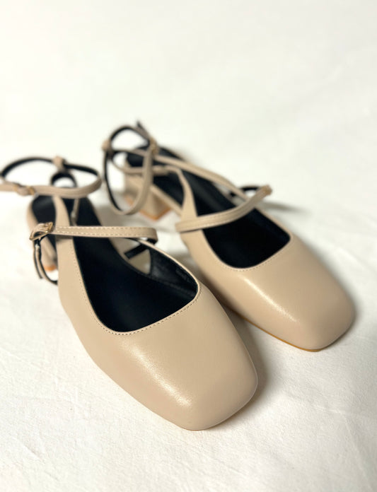 Mary Jane Beige tacco 4cm