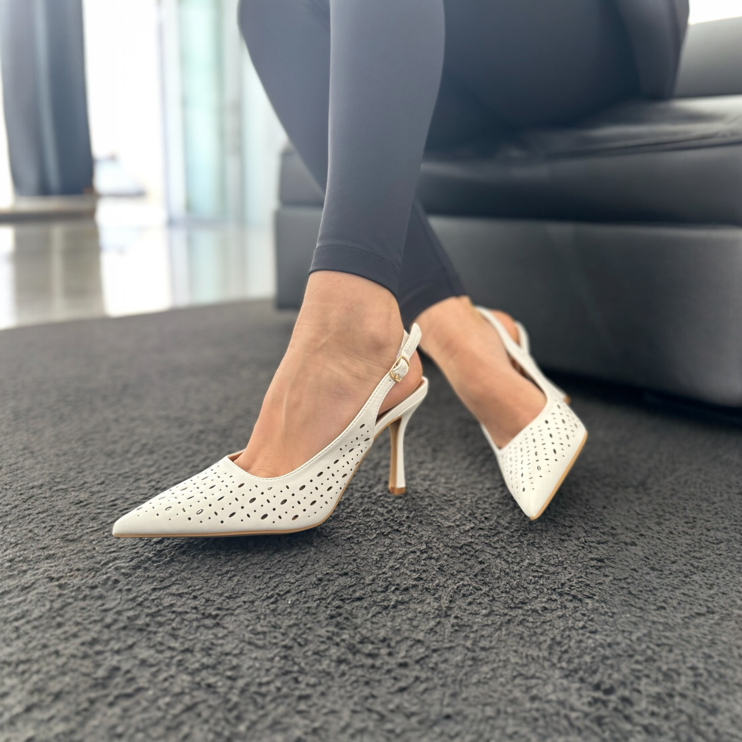 Slingback Vivian White