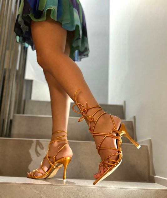 Sandali Savana Orange tacco 9cm
