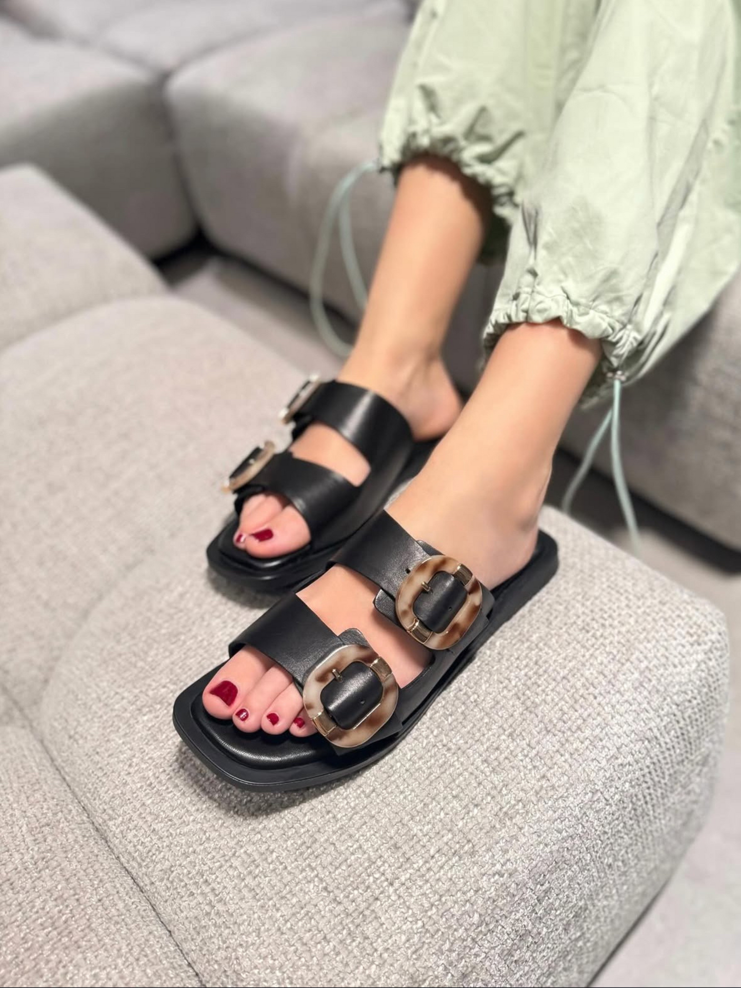 Sandali Bassi Pixy Black Vera Pelle