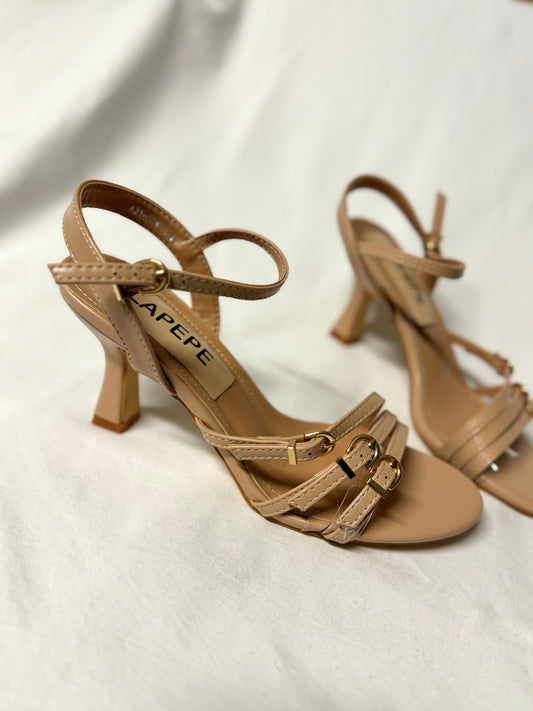 Sandali Nude con Fibbie