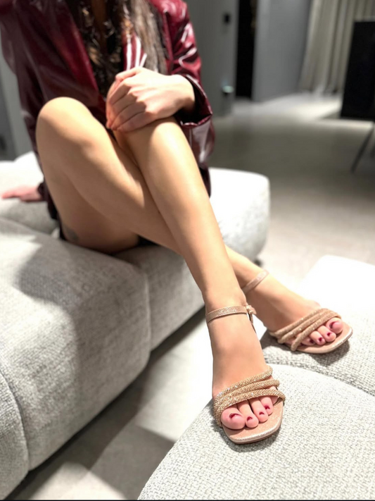 Sandali Brigida Champagne