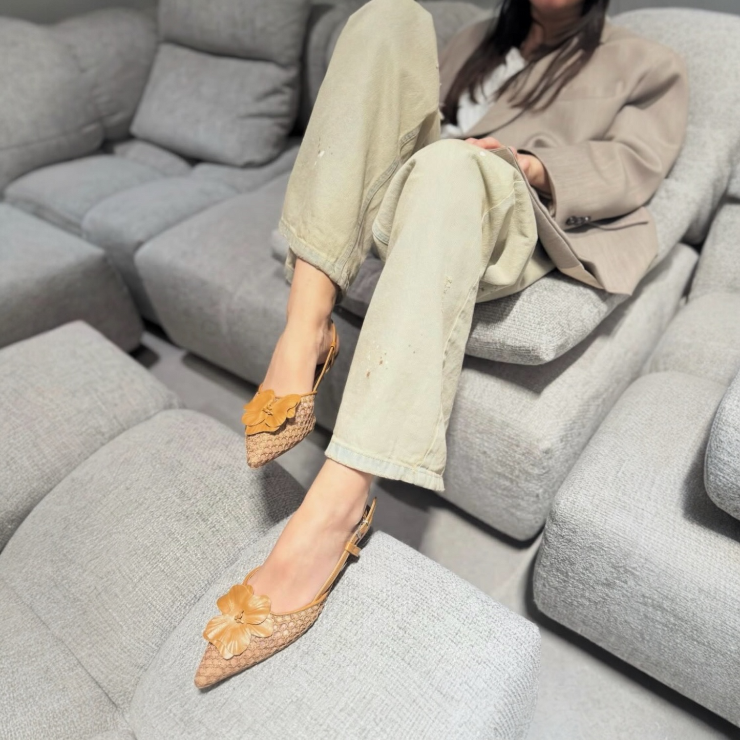 Slingback Patty Brown