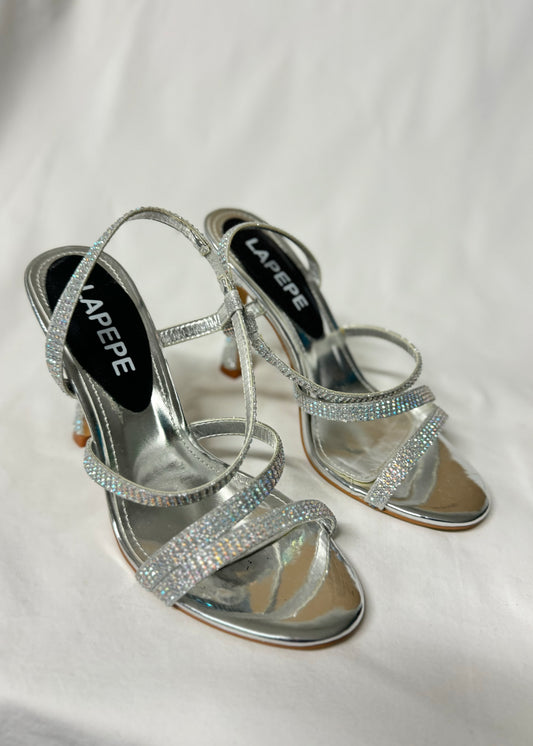 Sandali con Strass Silver