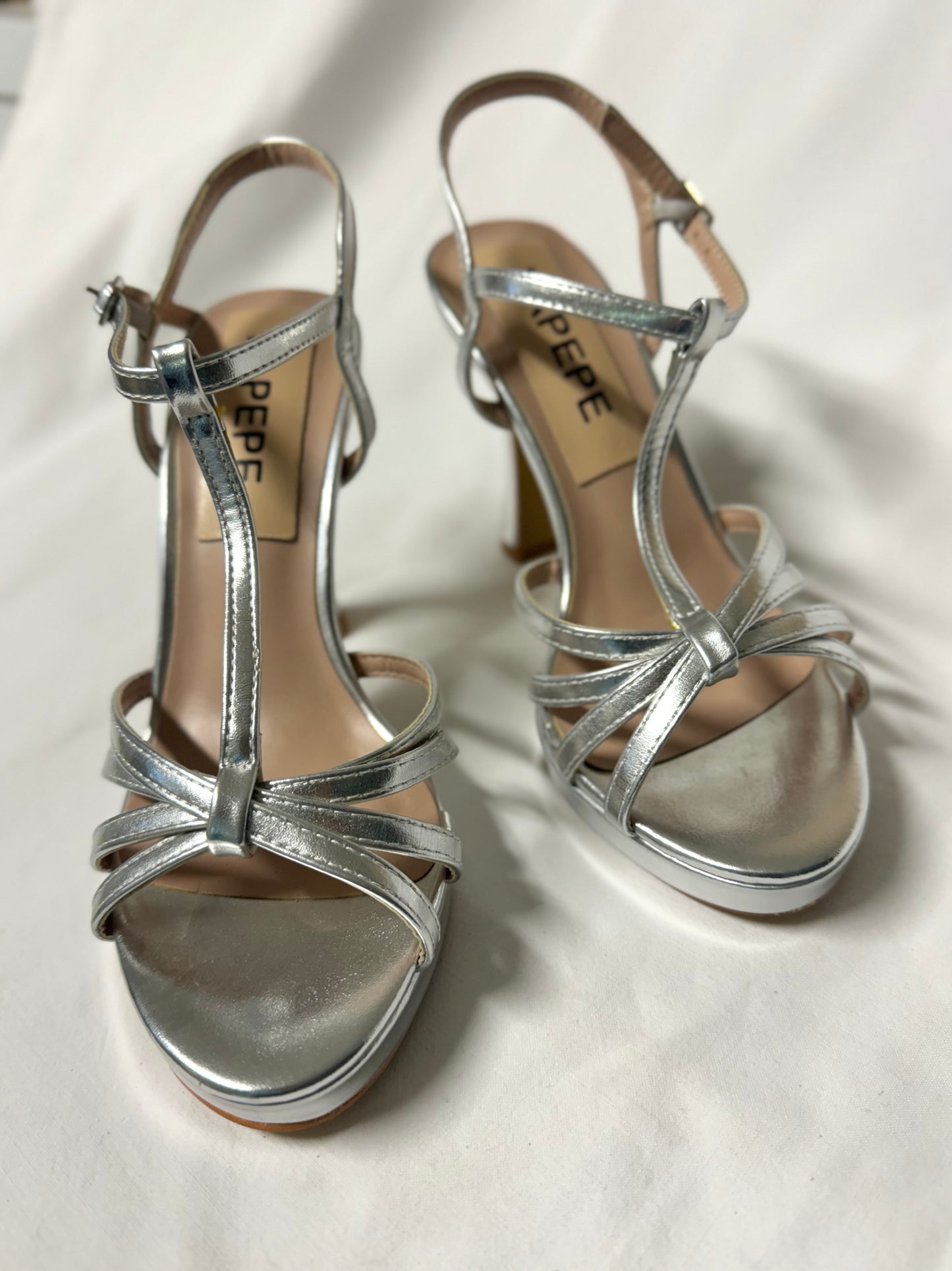 Sandali con Plateau Silver
