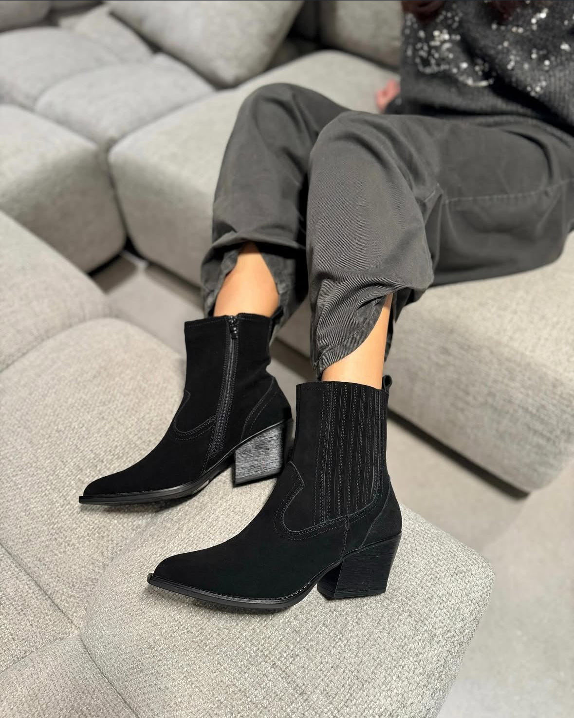 Stivaletto Cristel Camoscio Black