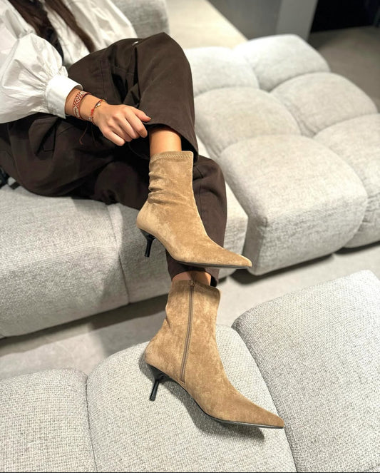 Stivaletto Amelie Camoscio Beige