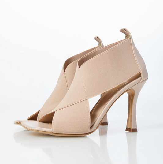 Sandali in Tessuto Elastico Ovyè Nude