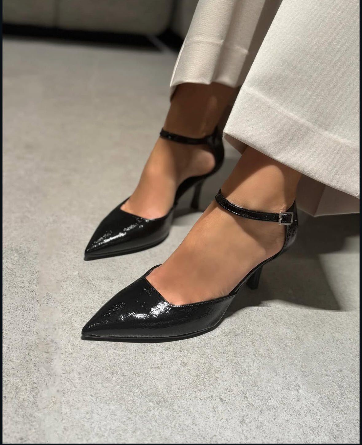 Décolleté Lucrezia D’Altavilla Naplak Black Con Cinturino