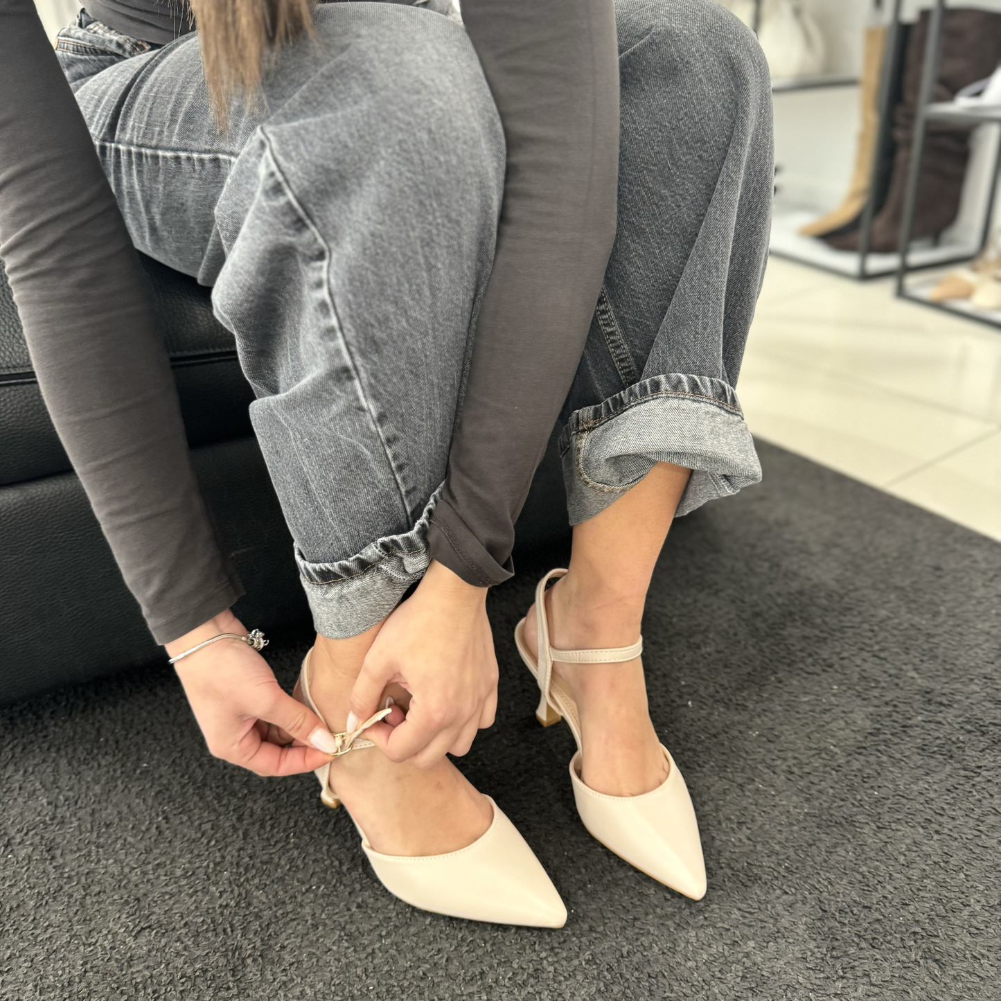 Slingback Isabella Beige
