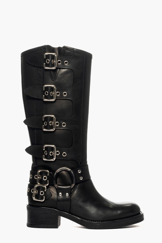 Biker in Vera Pelle Lia Diva Black