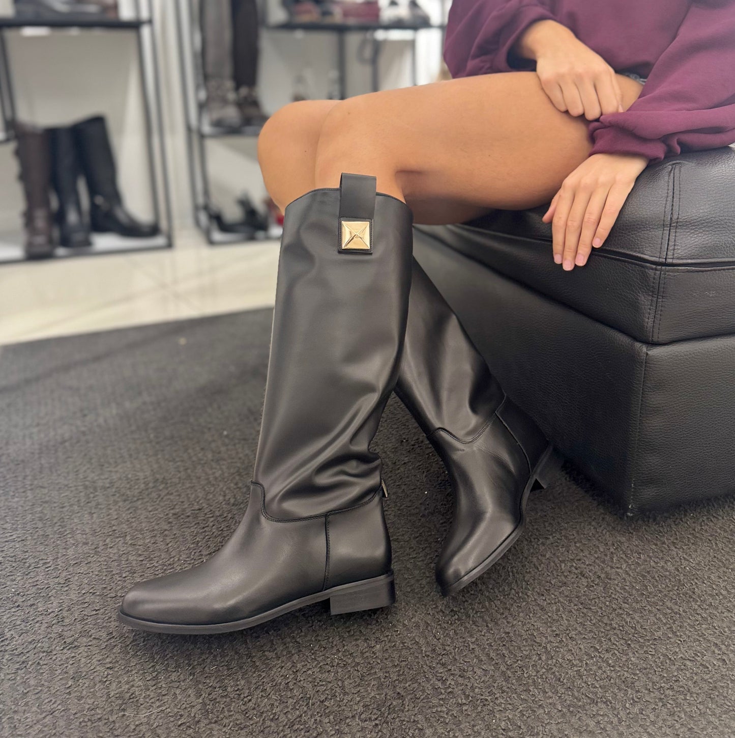 Stivale Lia Diva Pelle Nero