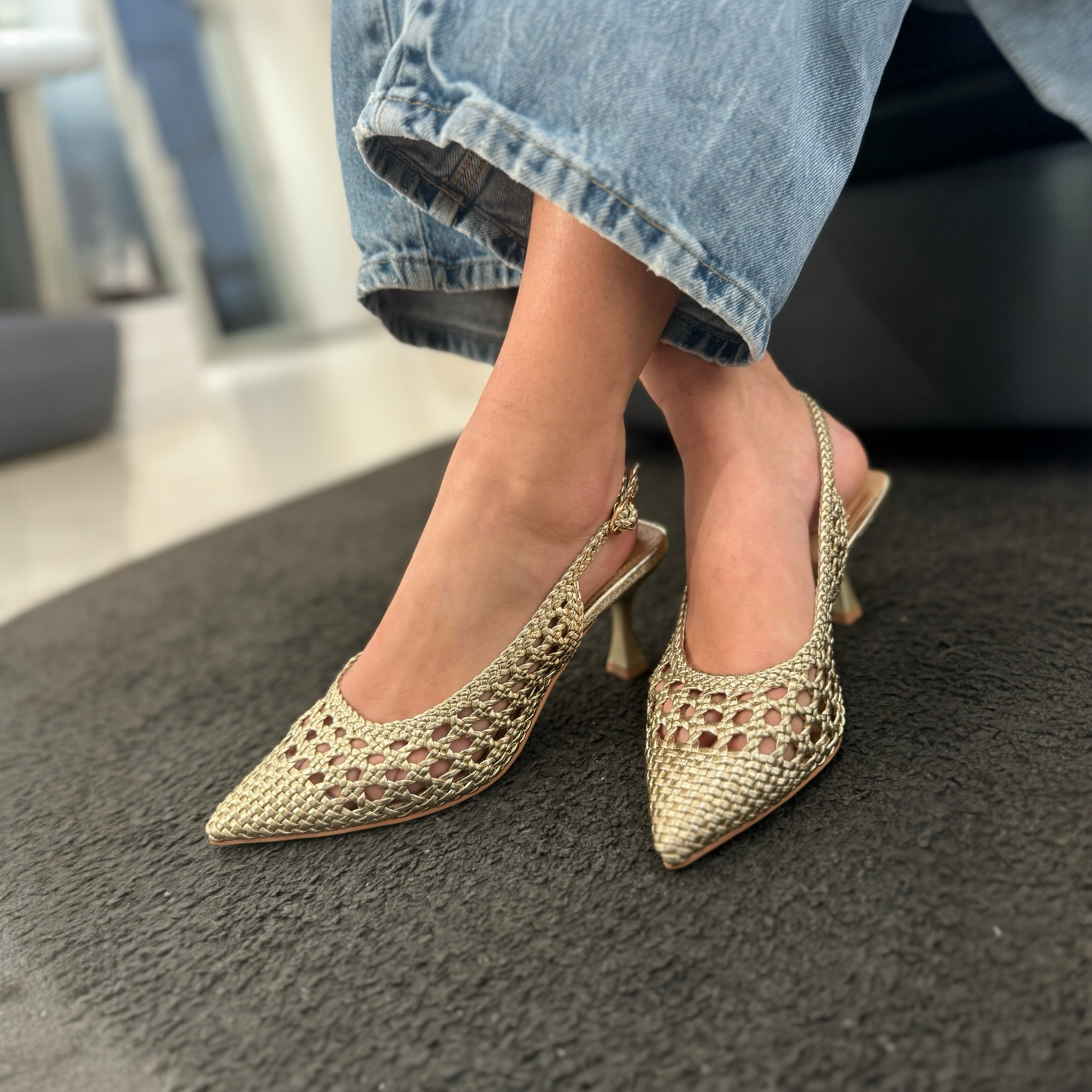 Slingback Positano Gold